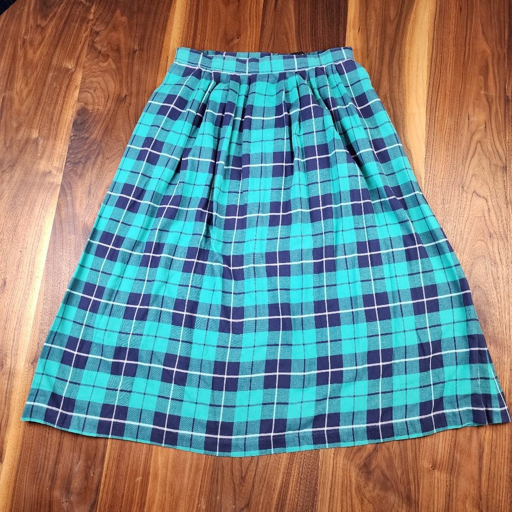 1980s Bechamel Plaid Skirt